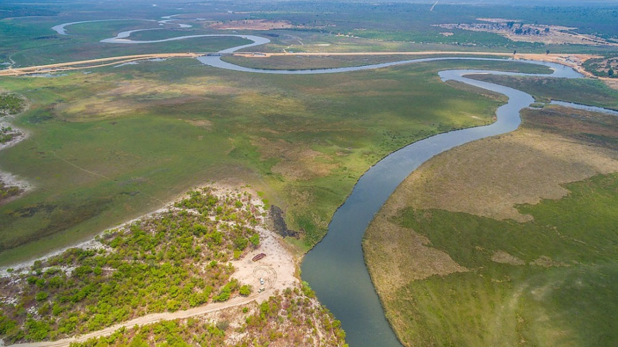 Panorama da área Transfronteiriça de Conservação do Okavango