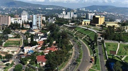 Cidade de Kigali, capital do Rwanda - DR