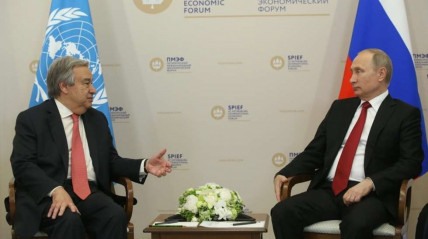 António Guterres e Vladimir Putin  - DR