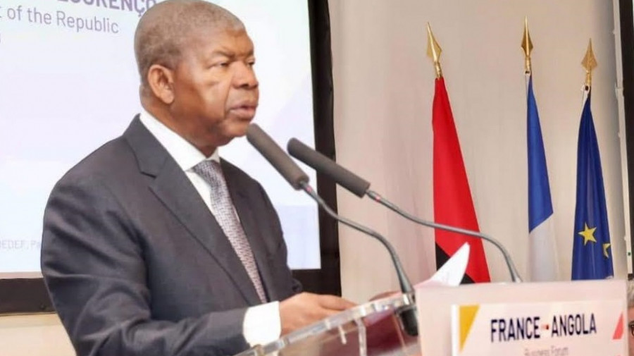 Presidente João Lourenço discursa no Fórum de Negócios Angola - França